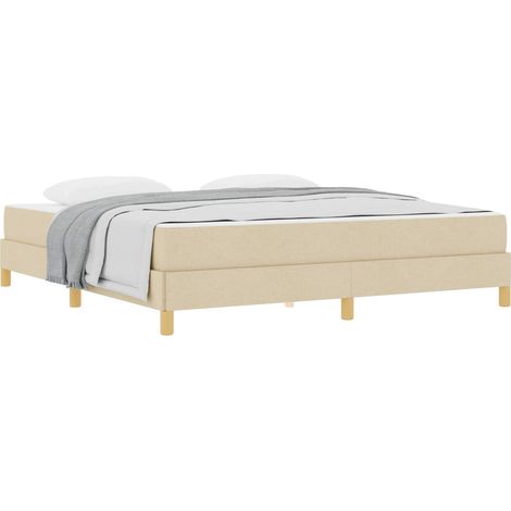 Maison Exclusive - Boxspringbett mit Matratze Creme 180 x 200 cm