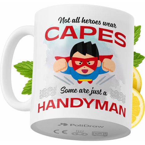 Lustige Kaffeetasse mit witzigem Textdesign – ideal für Heimwerker, Geburtstage, Namenstage und Feiertage. Hochwertige Tasse für besondere Anlässe, ob zu Hause, im Büro oder bei der Arbeit. Farbe: Wei