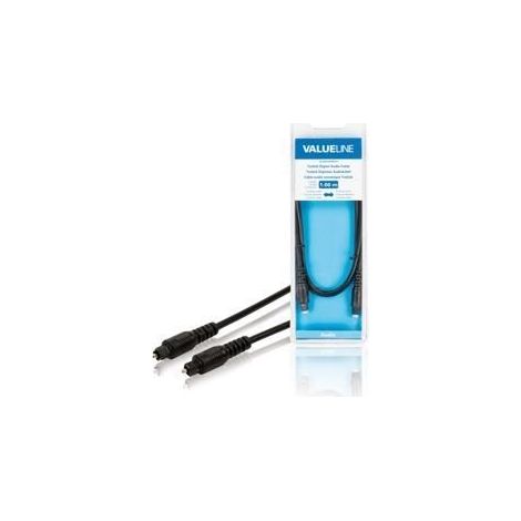 Câble audio numérique - VALUELINE - VLAP25000B10 - Toslink Mâle - 1.00 m - Optique - Noir