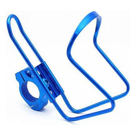 Porte-bouteille de vélo réglable en alliage d'aluminium bleu pour vélo/moto, porte-gobelet, support de poignée pour boisson (1/3)