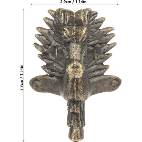 coin inférieur de tête de cheval antique 4 pièces (1/5)