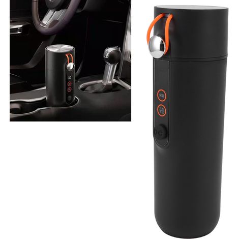 Elektrischer Wasserkocher fürs Auto, 460 ml, Edelstahl, schwarz. (1/5)