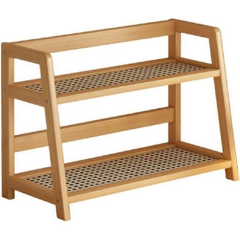 Étagère de rangement en bois pour cuisine, organisateur de bureau en rotin, présentoir, étagère à épices pour comptoir, organisateur de maquillage (1/5)
