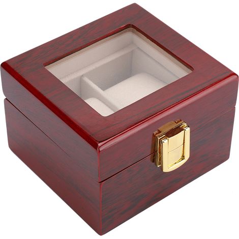Boîte de Présentation Montre en Bois 2 Grilles - Écrin de Rangement pour Couple - Idée Cadeau