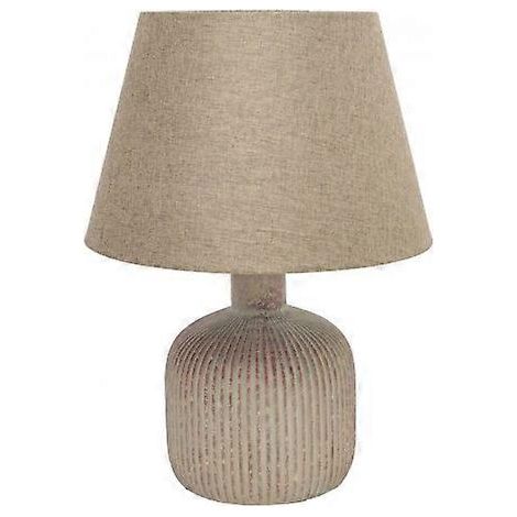 Lampe de table ronde en céramique Hestia - Beige (Taille unique beige) (1/3)