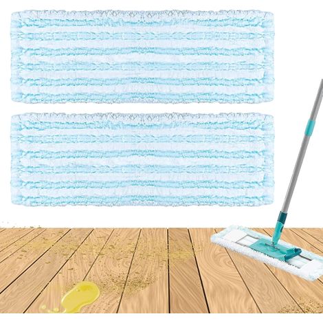 2 Pièces Serpillères de Rechange pour Leifhat Profi XL Micro Duo / Profi XL Cotton Plus 42cm Housse de Rechange en Microfibre pour Balai Nettoyante et Absorbante pour Tous Types de Sol (1/4)
