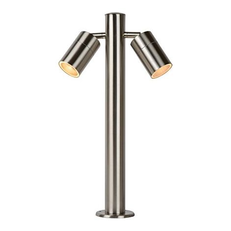 Lucide Arne di LED DISSUASORE lampada da esterno Ø 6,3 cm LED GU10 2 X 5 W 2700 K IP44 cromato opaco (1/4)