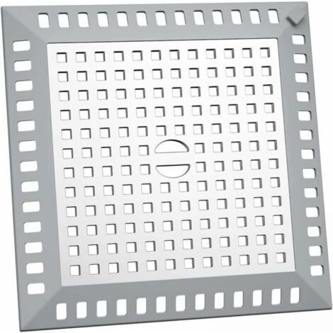 Shower Hair Catcher 12.2 x 12.2 cm Square Kitchen Sink Filter Silver Stainless Steel Anti-Clog Sink Grate for Bathroom Shower, for Bathroom and Kitchen (1/5)