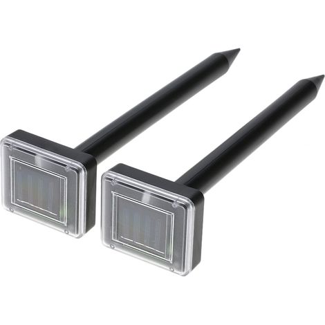 Set mit 2 solarbetriebenen Schallwellen-Abwehrgeräten für Garten, Hof und Bauernhof: Vertreibt Waffeln, Wühlmäuse, Maulwürfe und Schlangen. (1/5)