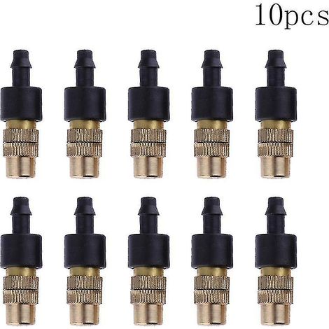 Lot de 10 têtes d'arrosage en laiton et PVC 4/7, buses de brumisation pour système d'irrigation goutte à goutte, accessoires pour jardin. (1/5)