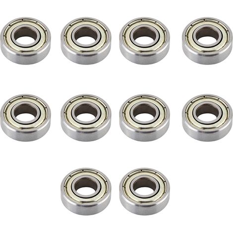 10 Pcs Heat resistant Durable Multi Use Bearing Steel Miniature 698ZZ Ball Bearings(8x19x6mm)