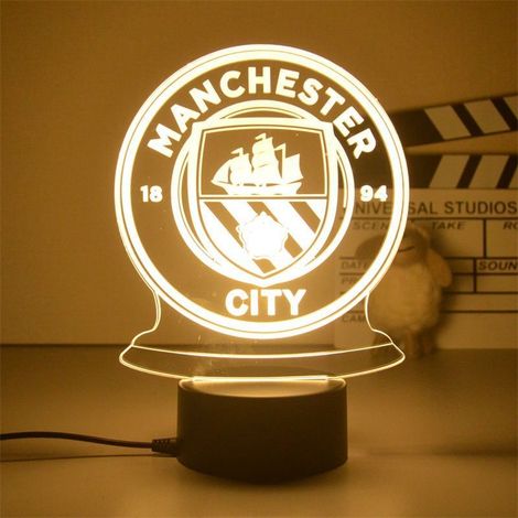 Veilleuse LED 3D pour chambre d'enfant aux couleurs du Liverpool Football Club, avec motif dessin animé