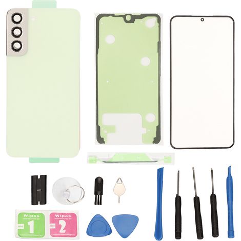 Vitre Arrière de Remplacement pour Samsung Galaxy S22 - Coque en Verre Jaune, Kit de Porte de Dos Bien Ajusté, Écran Externe (1/5)