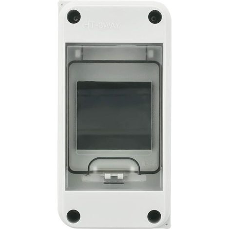 Coffret Electrique Etanche Exterieur IP65, 3 Modules, ABS de Surface en Plastique, Boite de Boitier Etanche Electrique Exterieur, Armoire de Contrôle, Coffret Modulaire Boitier de Jonction (3 Way) (1/5)