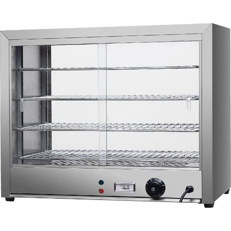 Warmhaltevitrine Aufsatzvitrine 4 Etagen Heiße Theke Warmhaltetheke Wärmetheke Thermoschrank Speisenwärmer Wärmebehälter