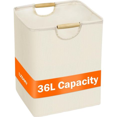 Poubelle de Bureau Chambre Corbeilles à Papier 36L Blanc (1/5)