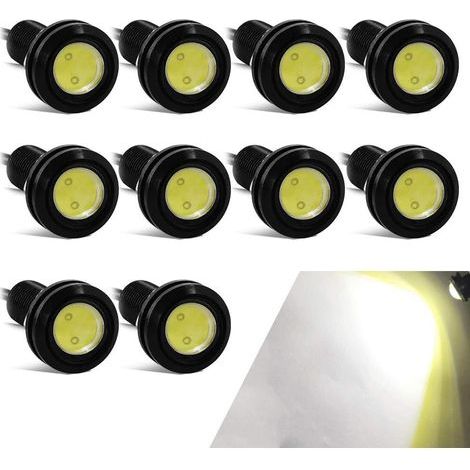 10 Stück Eagle Eye LEDs, 18 mm, 9 W, Weiß, Auto, Motorrad (1/5)