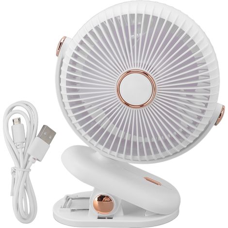 Ventilatore a Clip Portatile – 3 Velocità, Batteria 900mAh – ABS Resistente, Design Moderno e Sicuro – Ideale per Ufficio, Scrivania e Passeggino (1/5)