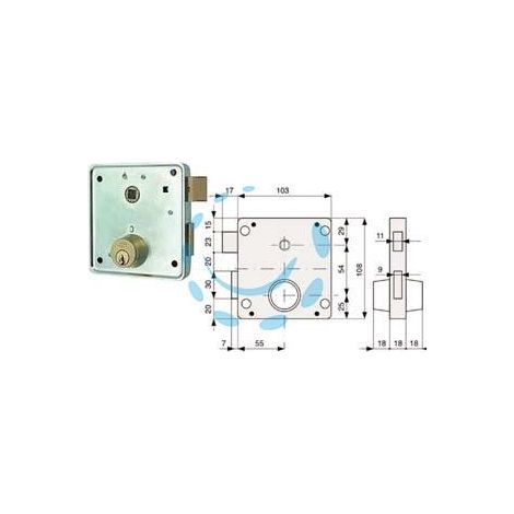 SERRAT. APPLIC. CANCELLI 2 MAND. E SCR. SEP. + QUADRO CIL. FISSI 433 - mm.55 SX (433.55.2)