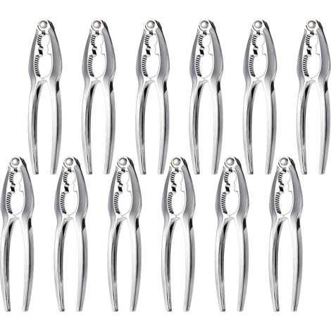 Cascanueces para patas de cangrejo, cascanueces para langosta, utensilios resistentes para abrir mariscos, juego de cascanueces, paquete de 12 (1/4)