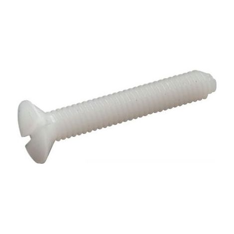 Vis métaux Tête fraisée Fendue M8X80 nylon naturel