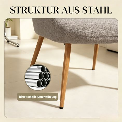 Fauteuil individuel, fauteuil moderne à dossier haut avec accoudoirs intégrés, siège lounge à silhouette incurvée pour salon, chambre ou coin lecture. (1/5)