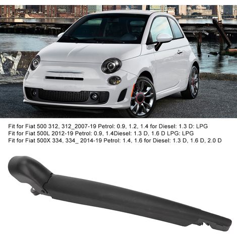 Bras d'essuie-glace arrière en caoutchouc noir pour Fiat - Accessoire pare-brise (1/5)