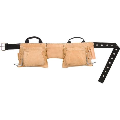 AP-527X Heavy-Duty Leather Work Apron 12 Pocket KUNAP527X (1/2)