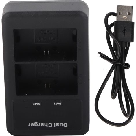 Chargeur de batterie USB avec affichage pour appareils photo Canon R7 II, R6, R5, 60D, 70D, 80D, 90D, 5D4, 5D3, 5D2, 5DS, 7D, 6D, 5D Mark IV (1/5)