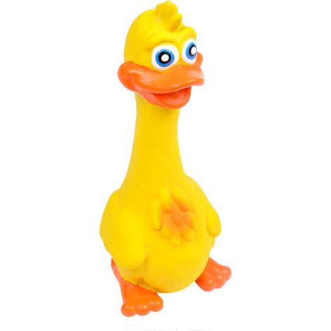 Canard en peluche jaune de 19 cm pour chiens (1/2)