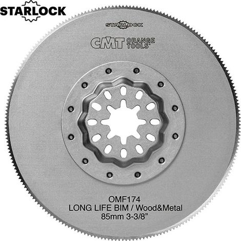 OMF174-X5 85MM HOJA DE SIERRA SEGMENTADA PARA MADERA Y METAL EXTRA LARGA DURACIÓN