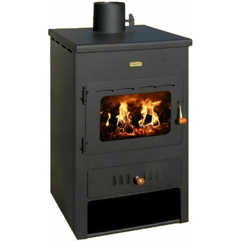 Stufa a legna con caldaia integrata. Potenza di riscaldamento 8 + 4Kw