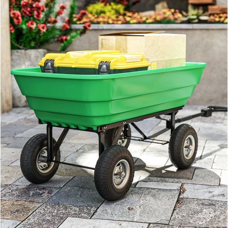 Lot de 4 roues de brouette Ø25,5 x 7,5 cm en caoutchouc noir, charge 80 kg, pour jardin – MEUBLIV (1/5)