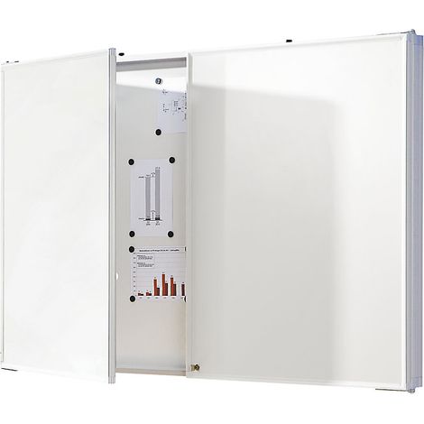 SMIT VISUAL, Kit complet tableau blanc pliant, tôle d'acier (1/5)