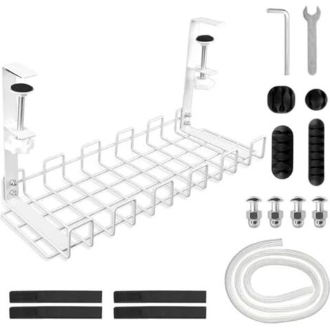 Gestion des câbles au bureau. Sans perçage. Kit d'organisation des câbles pour la maison. (1/5)