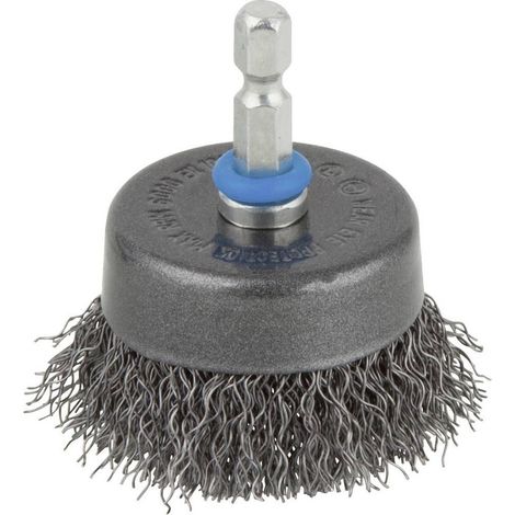 Wolfcraft Cepillo metálico copa diámetro 80 mm acero