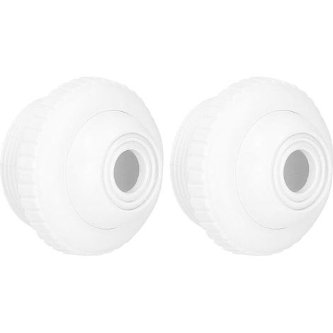 Buse de retour de piscine 2 pièces - buse de piscine skimmer pour piscines à parois en acier - buse de retour avec tête pivotante accessoires de piscine - filetage extérieur 1,5 pouce - blanc (1/3)