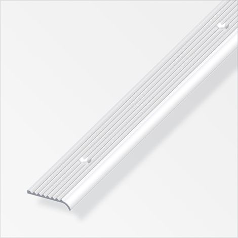 alfer Rundabschlussprofil 1 m, 25 x 6 mm Aluminium eloxiert silber Übergangsprofil