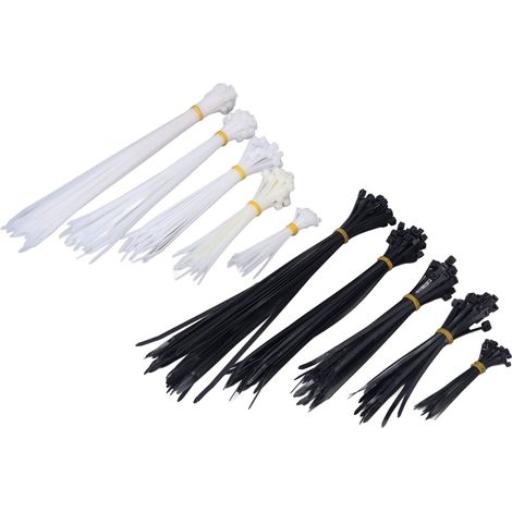Attache-câbles en nylon 300 pièces autobloquants serre-câbles électriques pour intérieur extérieur (1/5)