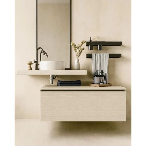 Mobile bagno olmo 90x50 un cassetto top e lavabo appoggio Elsa (1/5)