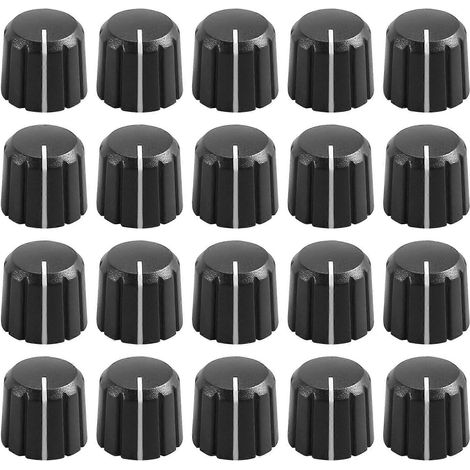 20Pcs Rotary Knob for 6mm Diameter D Type Shaft Guitar Volume Knob.-- (1/5)