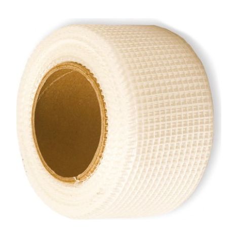 Desineo – Bande d'armature en fibre de verre 10 cm x 45 m – Pour jonctions panneaux extrudés – Adhésive pour application facile
