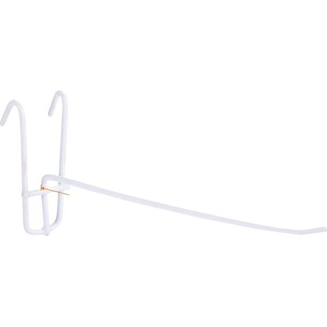 Crochets pour panneaux muraux en grille, lourds, solution d'affichage polyvalente, 20cm blanc, 20pcs (1/2)