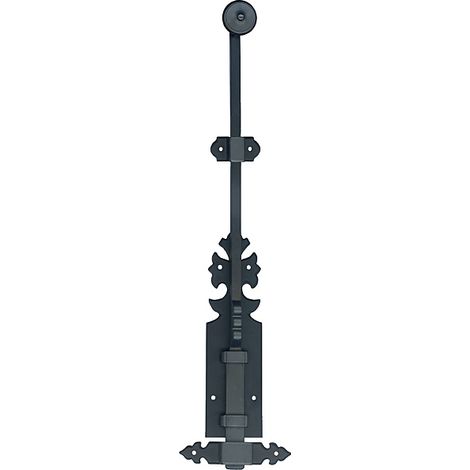 Verrou rustique 1307 BOUVET 400 mm - fer noir - 20748 (1/2)