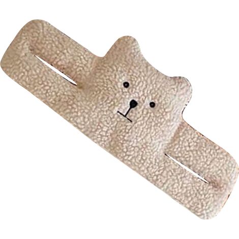 Türstopper mit Einklemmschutz für Kinder aus PP-Baumwolle, mit niedlichem Teddybär-Motiv, kamelfarben (1/5)