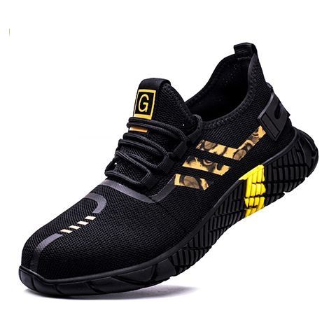 Chaussures de Securité Légère Chaussure de Chantier Protection Embout en Acier Respirantes Antidérapantes Baskets de Sécurité Chaussures de Travail Homme Femme Unisexe Taille 45 Eu, Ja