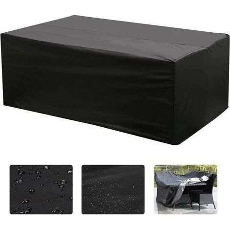 Protective cover for garden furniture – UV-resistant Oxford rectangular table – 213 x 132 x 74 cm – 600D Oxford polyester material