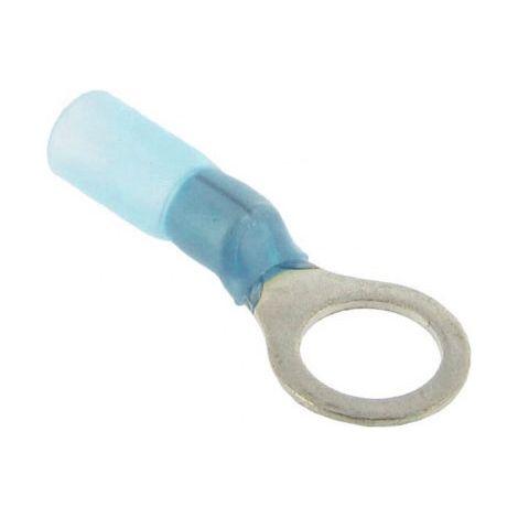 Cosse electrique a oeil de 6 bleue thermoretractable - 10 cosses