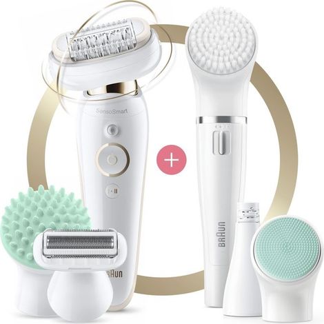 Epilatore Elettrico Braun SES9300 Silk-épil 9 Wet & Dry 40 Pinzette Testina Flessibile 8 Accessori (1/5)