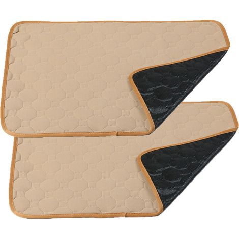 Lot de 2. Le tapis d'apprentissage pour couche pour chien absorbe l'eau et peut être lavé et réutilisé. (1/5)